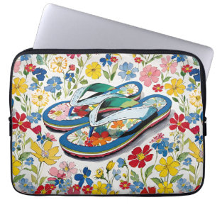 Blumensommer Flops und Wildblumen Laptopschutzhülle
