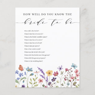 Blumensommer Wie gut weißt du, dass die Braut