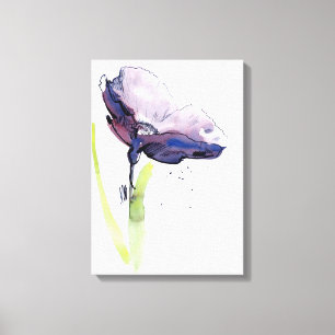 Blumensommerentwurf mit handgemaltem abstraktem leinwanddruck