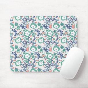 Blumenspass auf weiß drucken mousepad