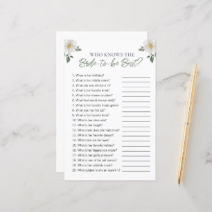 Blumenspiel "Wer die Braut kennt" Brautparty