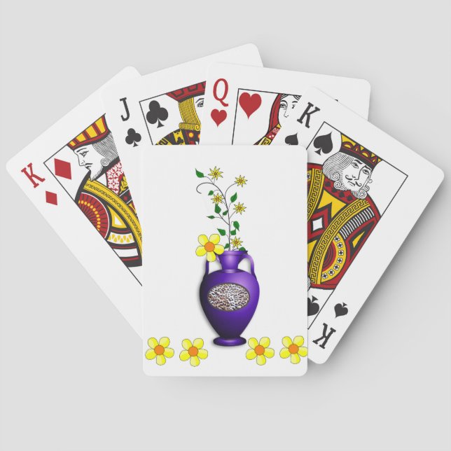 Blumenspielkarten-Deck Spielkarten (Rückseite)
