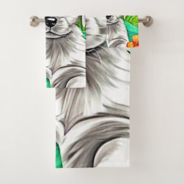 Blumenspielkunst Badhandtuch Set