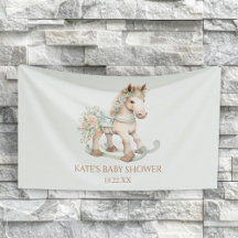 Blumenspielzeug Rocking Horse Babydusche