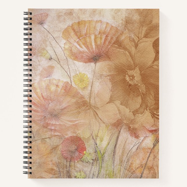 BlumenspiralNotebook - Ruled Line Notizbuch (Vorderseite)