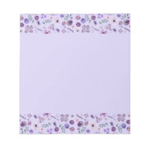 Blumenspisper Notepad - Weicher Lavendel
