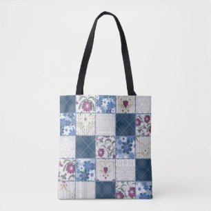 Blumenspitze: Patchwork Nahtloser Hintergrund.