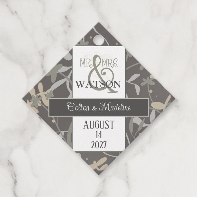 Blumensprigs Moderne Elegante Fun Inspirivity Geschenkanhänger (Vorderseite)