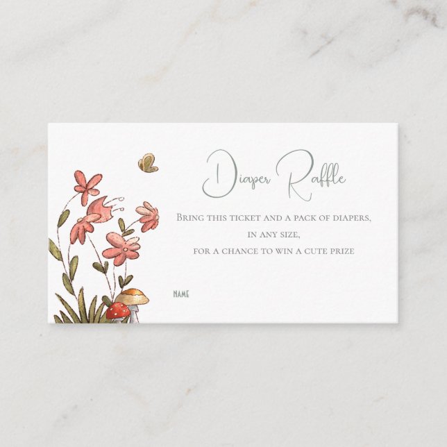 Blumenspulendusche Begleitkarte (Vorderseite)