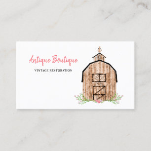 Blumenstall - Antike Farm Business Card Visitenkarte