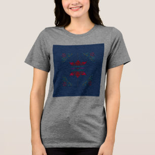 Blumenstäube Folklorekunst farbenfrohe, würzige Bl Tri-Blend Shirt