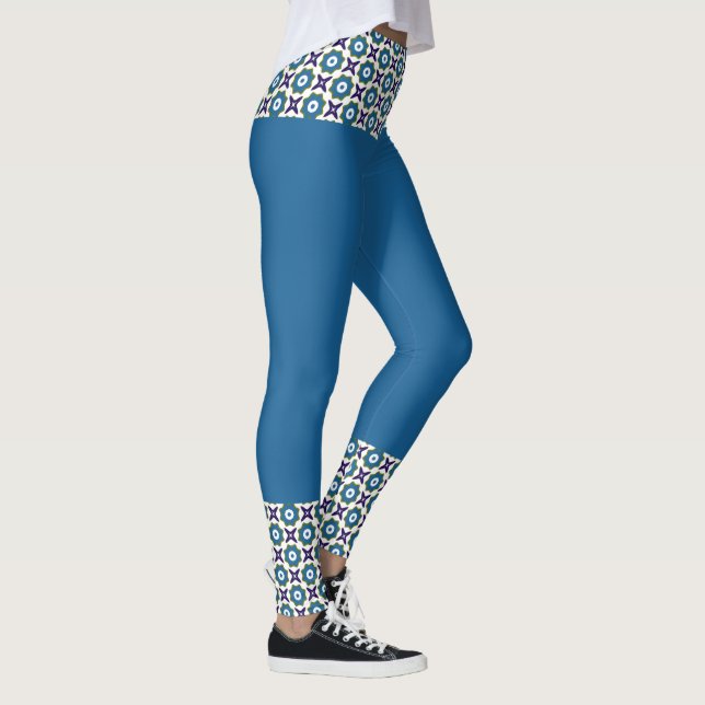 Blumenstern-Muster Leggings (Rechts)