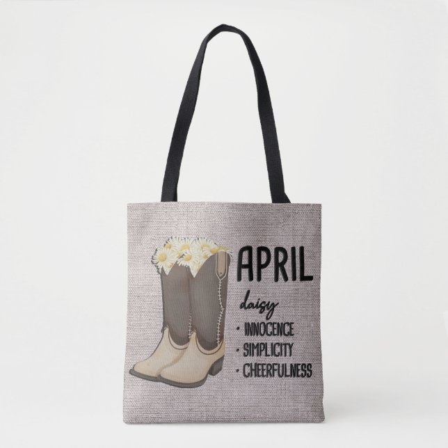 Blumenstiefel Geburtsmonat Blume/April Daisy (Vorderseite)
