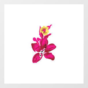 Blumenstil, ArtyClick Crimson, Light Gold Fensteraufkleber