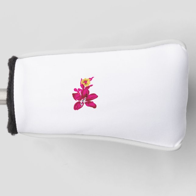 Blumenstil, ArtyClick Crimson, Light Gold Golf Headcover (Vorderseite)