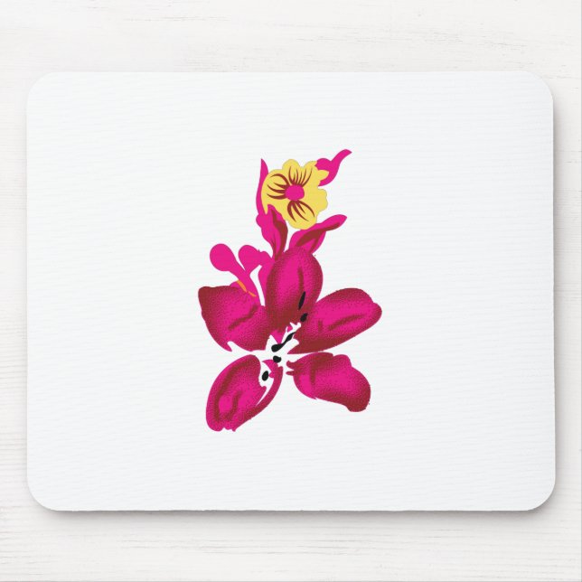 Blumenstil, ArtyClick Crimson, Light Gold Mousepad (Vorne)