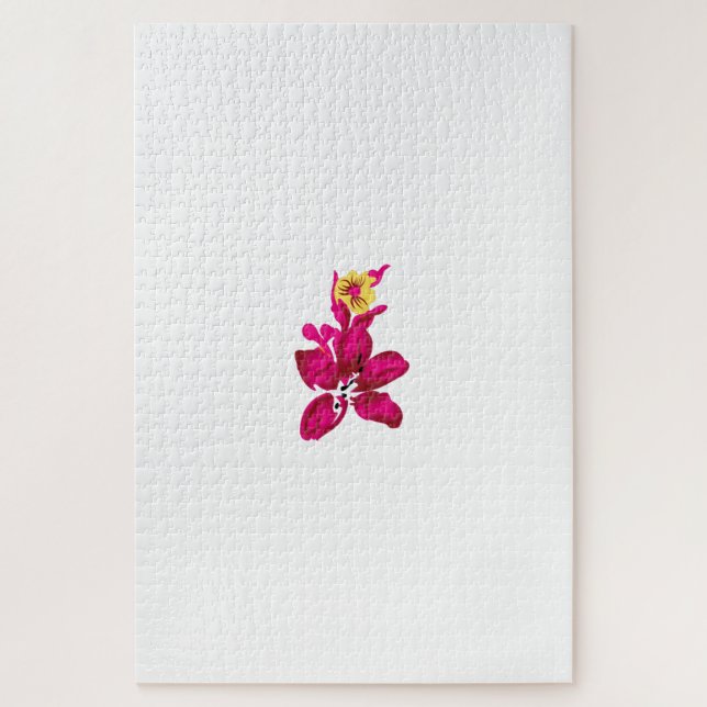 Blumenstil, ArtyClick Crimson, Light Gold Puzzle (Vertikal)