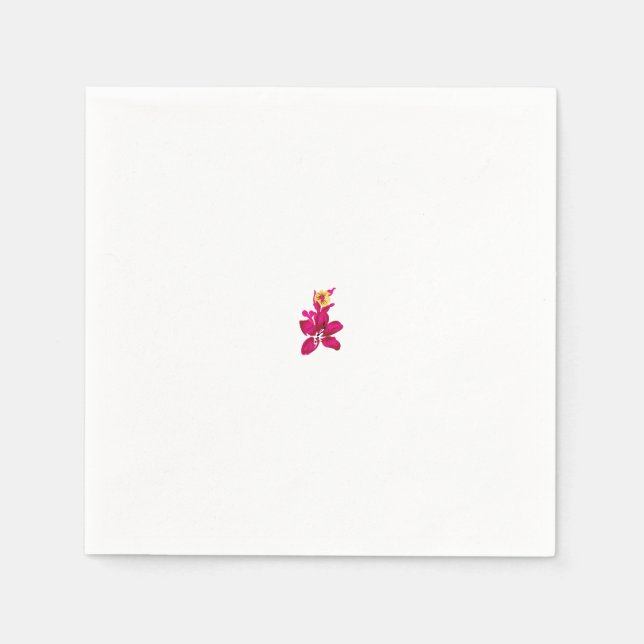 Blumenstil, ArtyClick Crimson, Light Gold Serviette (Vorderseite)