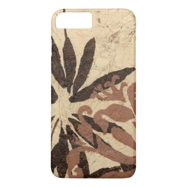 Blumenstil-Design mit tönernen Blätter Case-Mate iPhone Hülle (Rückseite)