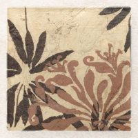 Blumenstil-Design mit tönernen Blätter