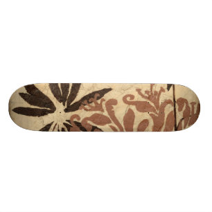 Blumenstil-Design mit tönernen Blätter Skateboard