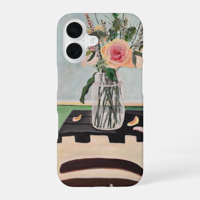Blumenstilleben iPhone 16 Hülle (Rückseite)
