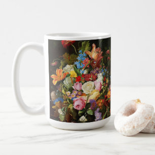Blumenstillleben aus Rosen, Tulpen und Nelken Kaffeetasse