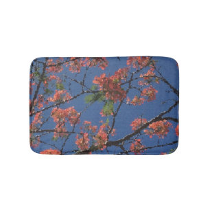 Blumenstoffe, blau badematte