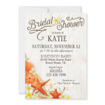 Blumenstrand und Seashells-rustikales Brautparty