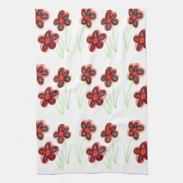 Blumenstränge Handtuch (Vertikal)