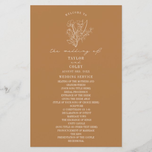 Blumenstrauß Art Goldenrod Hochzeit (Vorderseite)