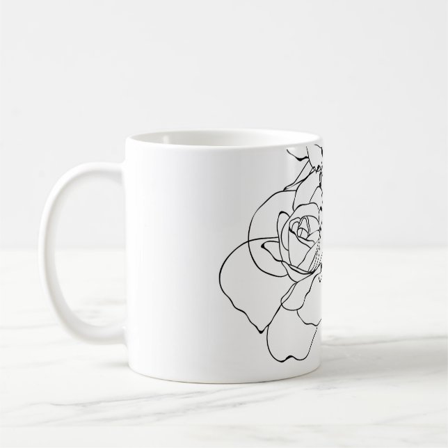 Blumenstrauß Art: Minimale Frau. Kaffeetasse (Links)