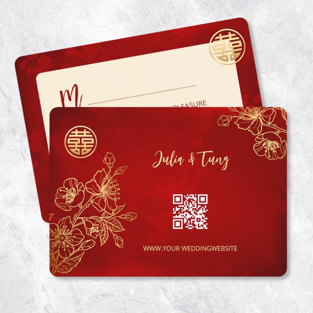 Blumenstrauß Art UAWG Chinesisch Hochzeit Einladung (Von Creator hochgeladen)