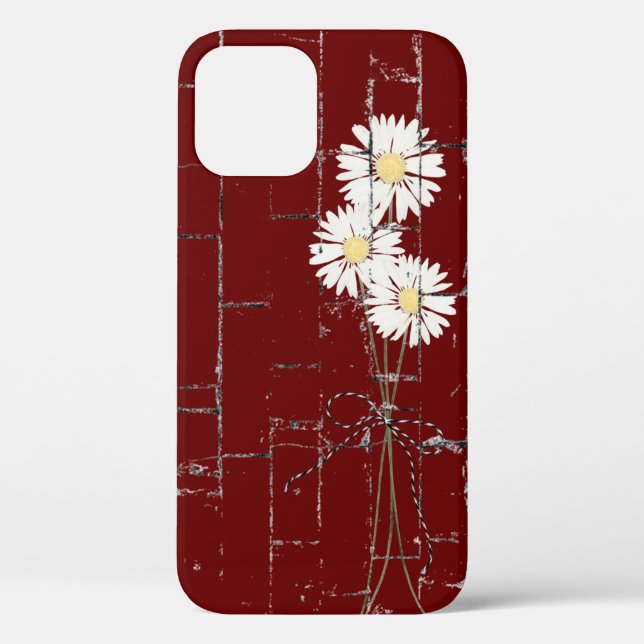 Blumenstrauß auf rotem Ziegelstein Case-Mate iPhone Hülle (Rückseite)