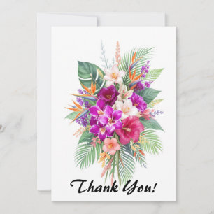 Blumenstrauß aus schönen tropischen Blumen Dankesc Dankeskarte
