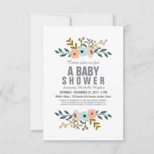 Blumenstrauß Baby Shower Einladung