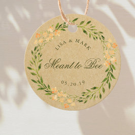 Blumenstrauß bedeutet, dass man eine Kraft-Runde Geschenkanhänger