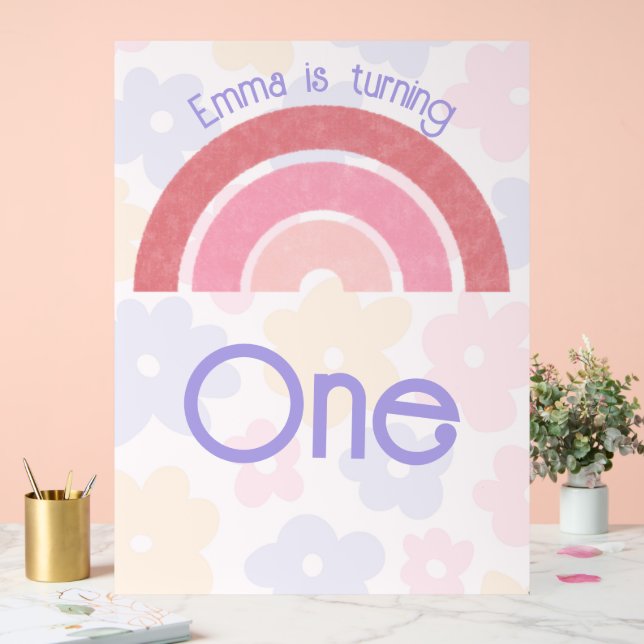 Blumenstrauß Birthday Acrylschild (Hochzeit)