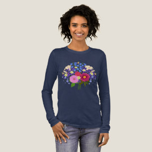 Blumenstrauß Blau Tri-Blend Shirt