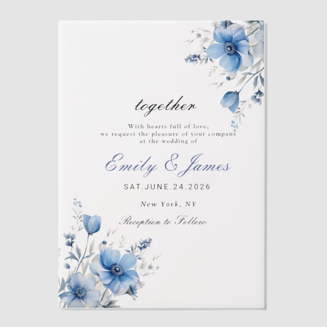 Blumenstrauß Blaue Hochzeit (Vorderseite)