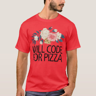 Blumenstrauß-Blume Wasserfarbenfrost kodiert Pizz T-Shirt