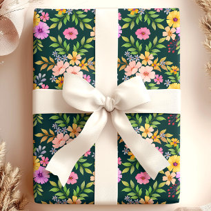 Blumenstrauß Blumen Floral Weiblich Elegant Geschenkpapier