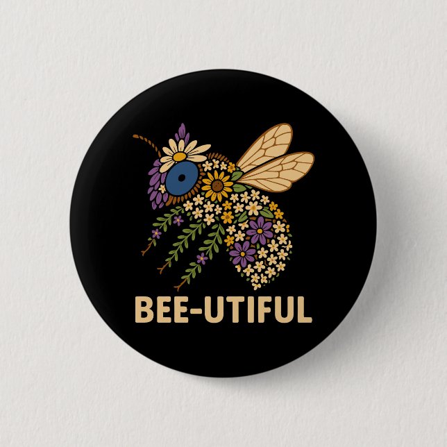 Blumenstrauß Button (Vorderseite)