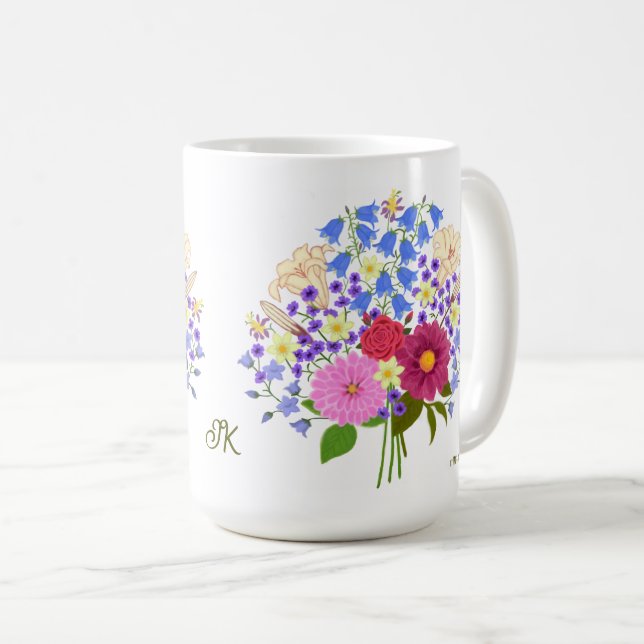 Blumenstrauss Classic Large Tasse (VorderseiteRechts)