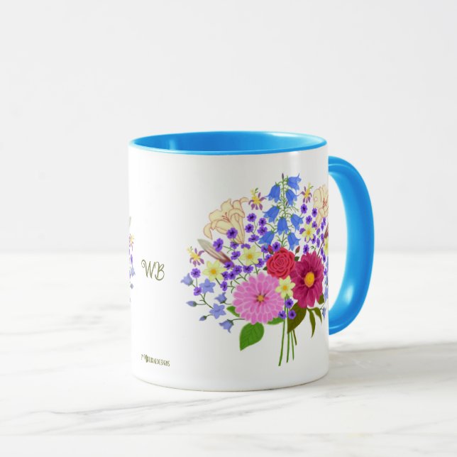 Blumenstrauss Combo Tasse (VorderseiteRechts)