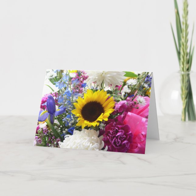 Blumenstrauß Dankeskarte (Vorderseite)