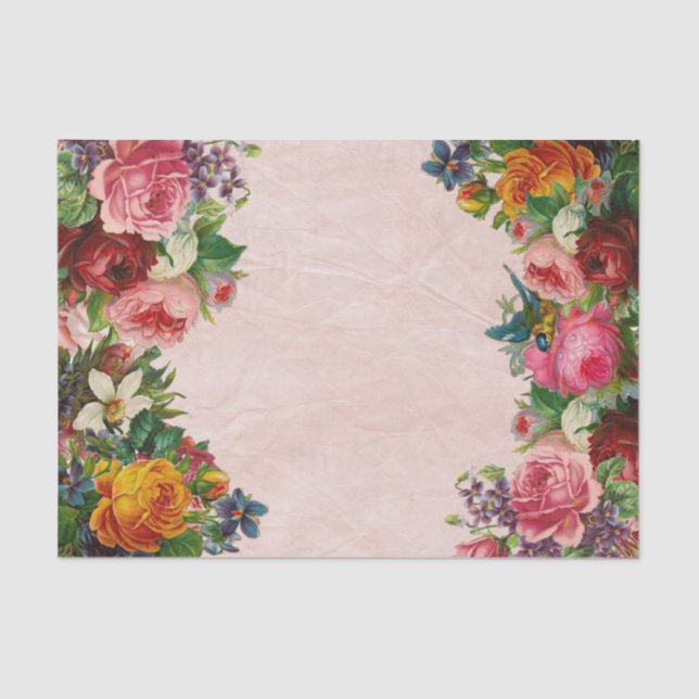 Blumenstrauß decoupage Papier (Vorderseite)