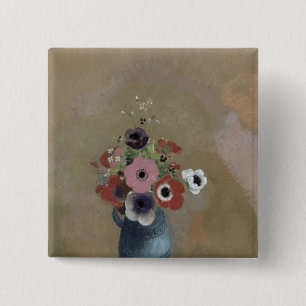 Blumenstrauß der Anemonen Button
