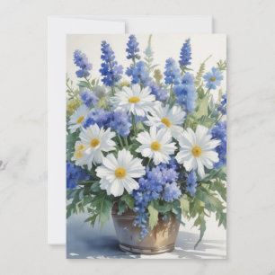 Blumenstrauß Elegante Aquarellmalerei Feiertagskarte