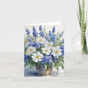 Blumenstrauß Elegante Aquarellmalerei Feiertagskarte